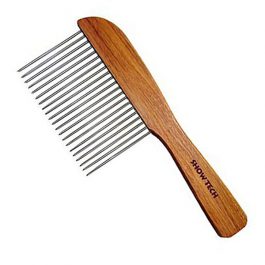 Show Tech – מסרק פודלים פינים ארוכים ידית עץ