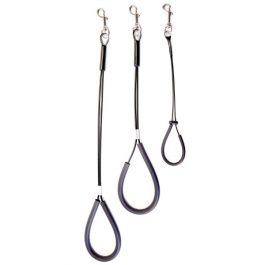 Show Tech – שלישיית רצועות ריסון לכלב לשולחן הטיפוח מתכת עטוף סיליקון שחור