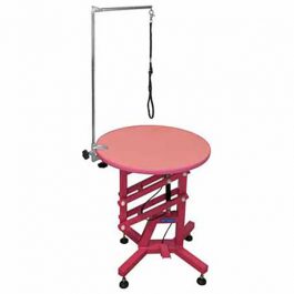 ARTERO – שולחן מתכוונן עם לחץ אויר קטן עגול TABLE AIR PINK