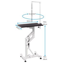 ARTERO – שולחן מתכוונן עם לחץ אויר קטן מלבני AIR RECTANGULAR TABLE