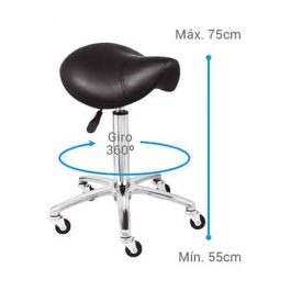 ARTERO – כיסא אוכף שחור STOOL FENIX BLACK