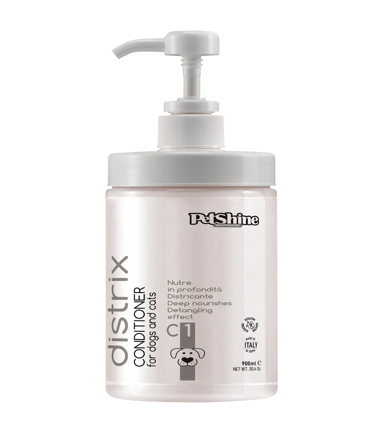 PetShine – מרכך לטיפול וטיפוח הפרווה במהלך הנשירה Distrix C1 – Keratin Detangling Conditioner – Shedding Phase
