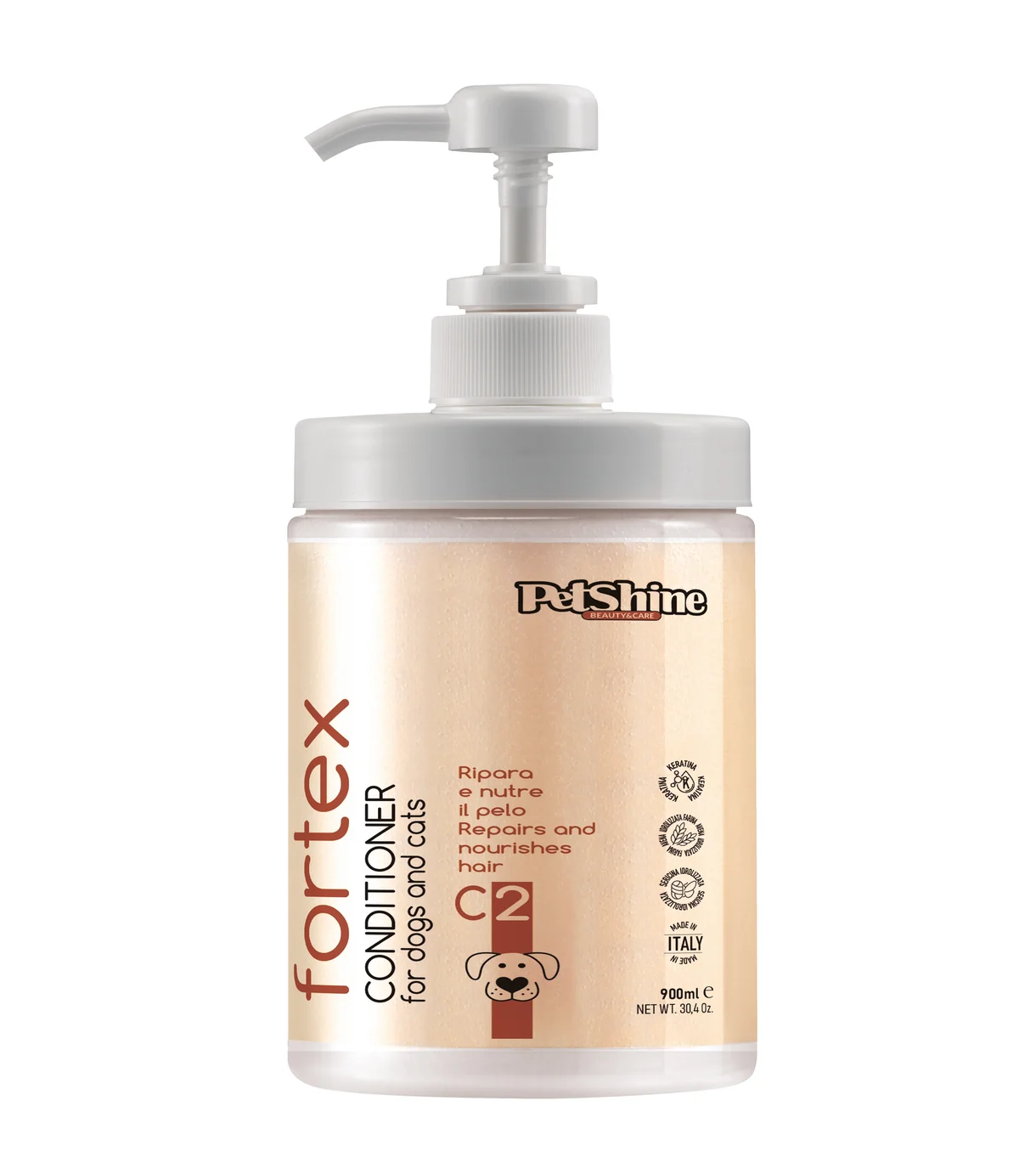 PetShine – מרכך לחיזוק ושיקום הפרווה Fortex C2 – Fortifying Conditioner with Sericin – Silky Coat