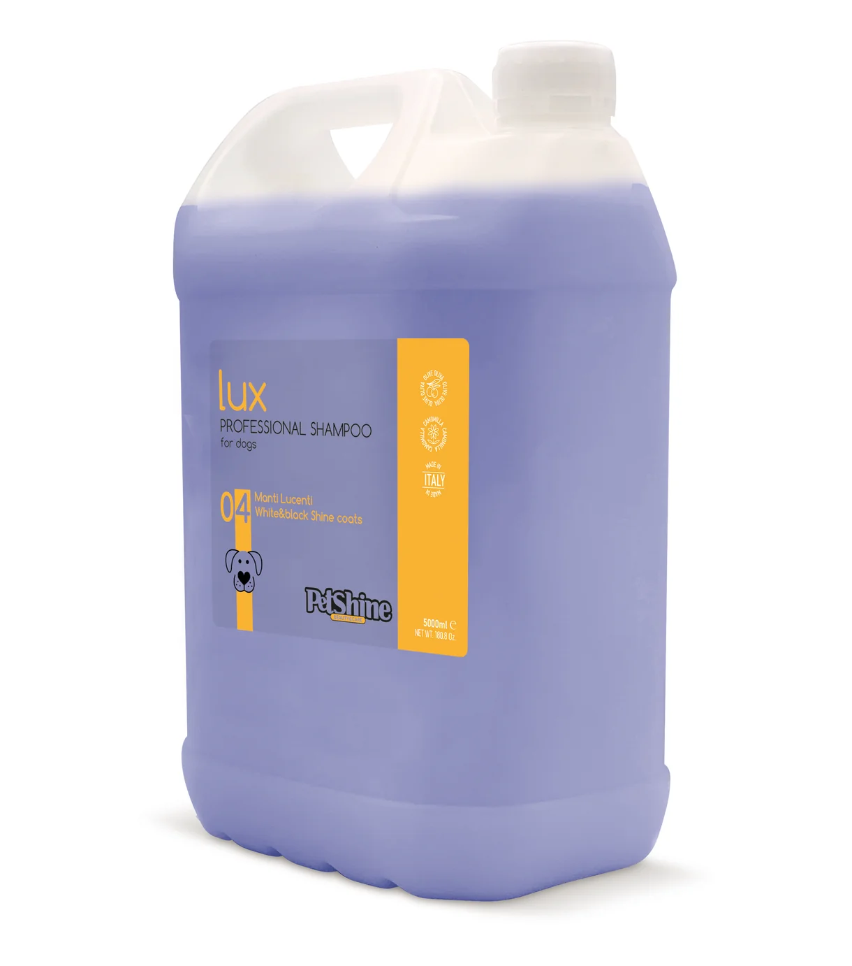 PetShine – שמפו לפרוות לבנות ושחורות Lux 04 – Shiny Coat Shampoo – White and Black Coats