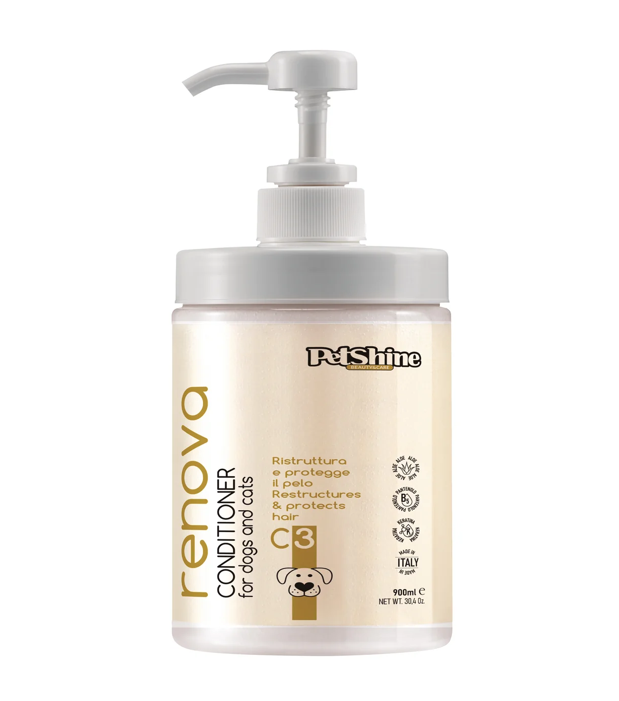 PetShine – מרכך משקם אנטי-אייג'ינג מוגבר Renova C3 – Anti-Aging Restructuring Conditioner